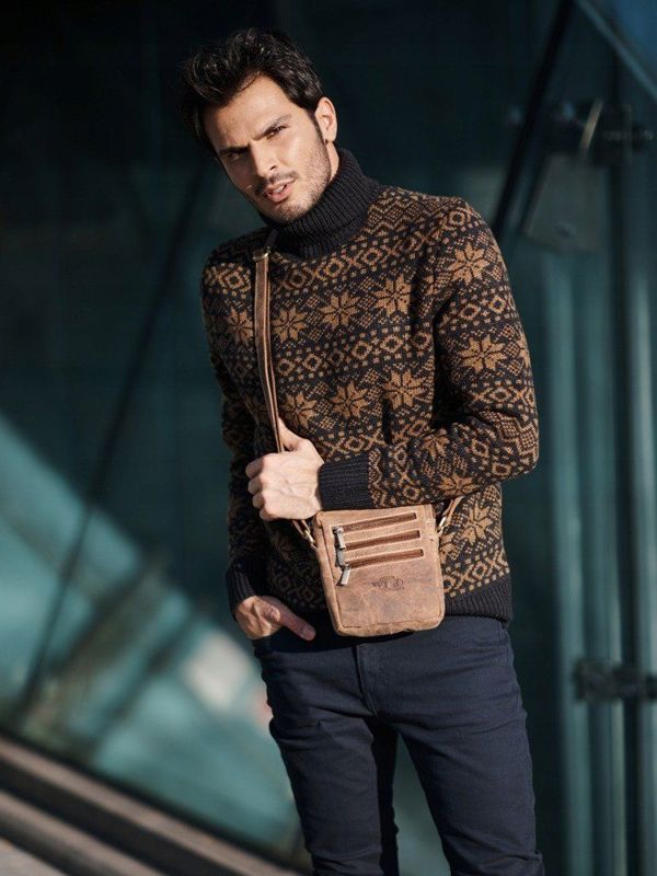 Always Wild Ανδρική τσάντα messenger Always Wild, φυσικό δέρμα, θήκες 8125902 5903051021794