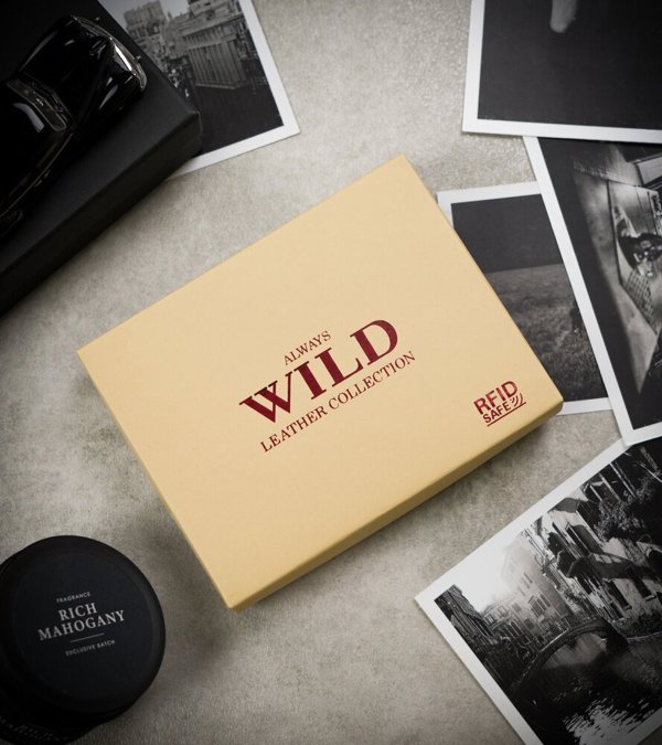 Always Wild Λεπτό ανδρικό πορτοφόλι από φυσικό δέρμα Always Wild NoSize