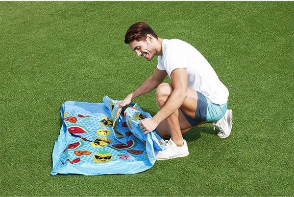 Amazon Bestway Παιδική Πισίνα με Σκελετό και Σκίαστρο Steel Pro UV Careful 8' x 20/2.44m x 51cm 56432