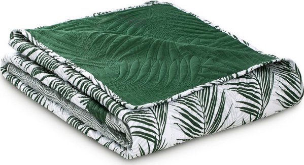 Κουβερλί καπιτονέ διπλής όψης TROPICAL 170X210 πράσινο AmeliaHome