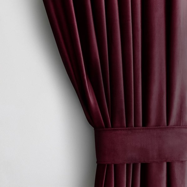 AmeliaHome Κουρτίνα VELVET κλασσικού στυλ με ταινία 140x245 κόκκινη