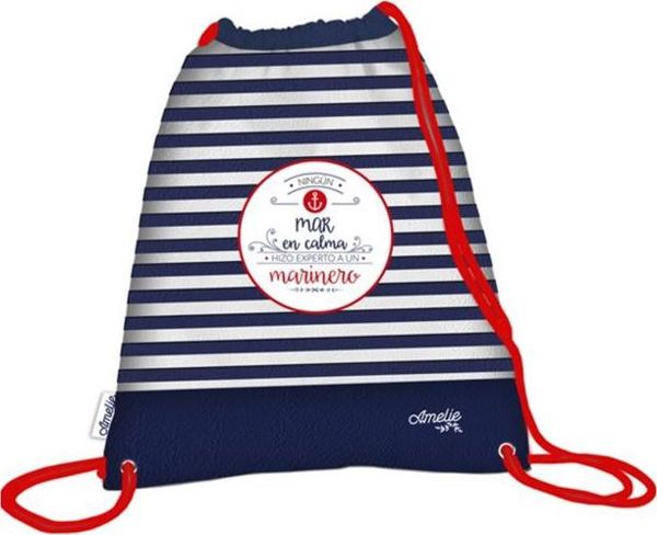 Amelie Σακίδιο Πλάτης Marinero με Κορδόνια, Ναυτικό Στυλ