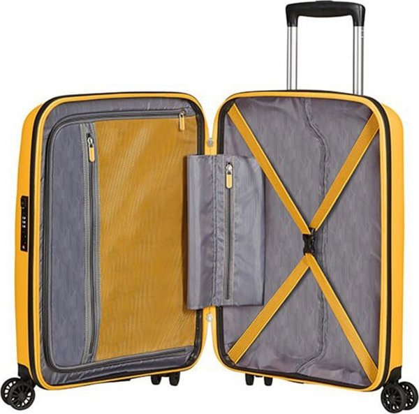American Tourister Μικρή καμπίνα βαλίτσα AMERICAN TOURISTER BON AIR DLX 134849 Κίτρινη