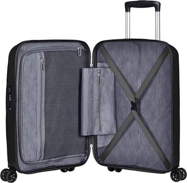 American Tourister Μικρή καμπίνα βαλίτσα AMERICAN TOURISTER BON AIR DLX 134849 Μαύρη