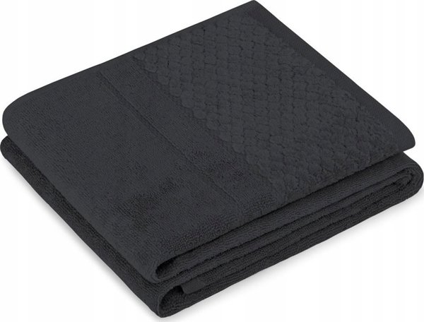 AmeliaHome Πετσέτα Rubrum Μαύρη 70x130 AmeliaHome