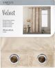 Κουρτίνα AmeliaHome Velvet με κρίκους Κρεμ 140X245