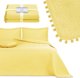 AmeliaHome AmeliaHome Καπιτονέ κάλυμμα με πομ πον MEADORE 240x260 μελί