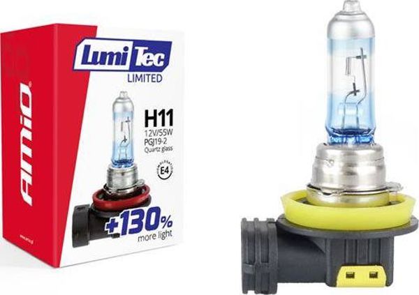 AMiO Λάμπα αλογόνου H11 12V 55W LumiTec LIMITED +130%