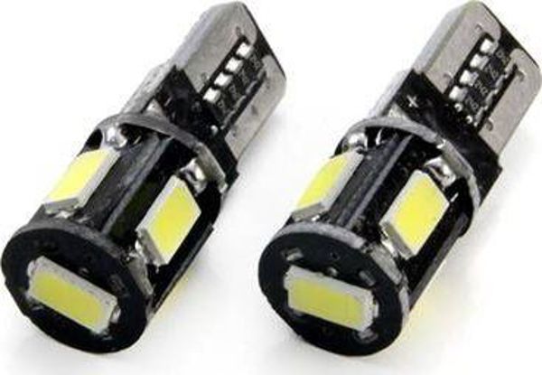 AMiO Λαμπτήρες LED CANBUS 5SMD 5730 T10 (W5W) Λευκό