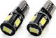 AMiO Λαμπτήρες LED CANBUS 5SMD 5730 T10 (W5W) Λευκό