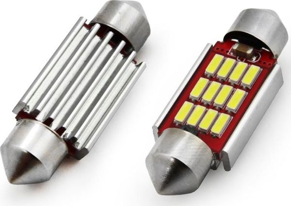 AMiO Λαμπτήρες LED AMIO C5W C10W 39mm 12xSMD 4014 (canbus)