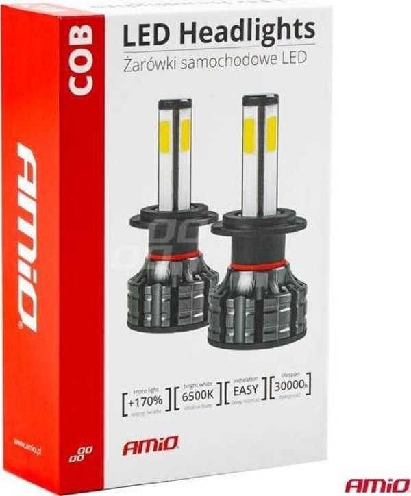 AMiO Λάμπες αυτοκινήτου LED COB 4 πλευρών AMiO H1