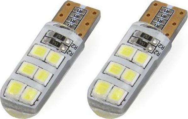 Λαμπτήρες LED AMiO STANDARD T10 W5W 12xSMD 2835 12V Σιλικόνη