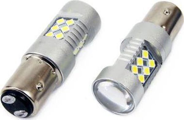 AMIO Λάμπες LED CANBUS 24SMD 3030 1157 (P21/5W) Λευκό 12V/24V