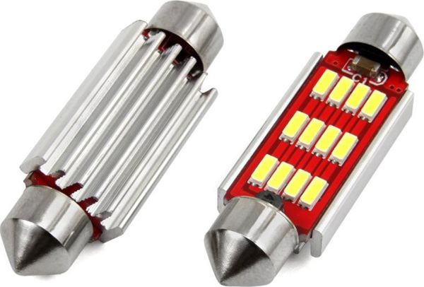 AMiO Λαμπτήρες LED AMIO C5W C10W 41mm 12xSMD 4014 (canbus)