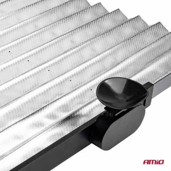 AMiO Πτυσσόμενη αντηλιακή ρολό κουρτίνα για το μπροστινό παρμπρίζ 155x65cm