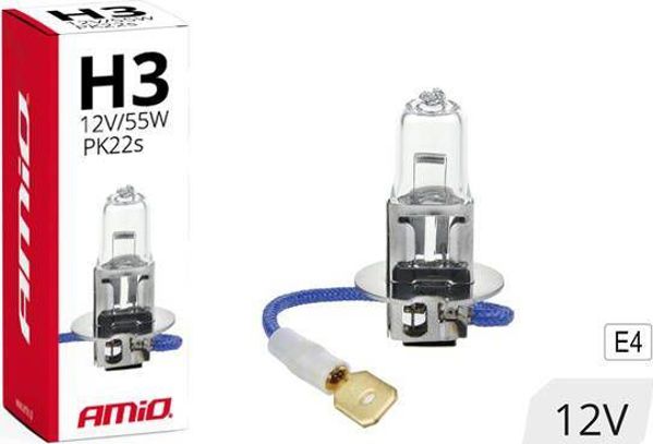 Λάμπα αλογόνου AMiO H3 12V 55W φίλτρο UV (E4)