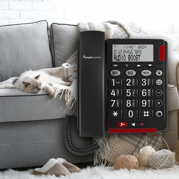 amplicomms BIGTel 48 Plus, Grotastentelefon Dark Grey