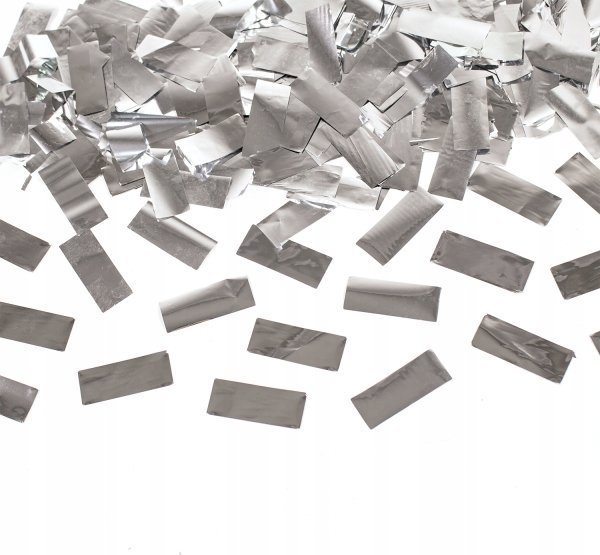 AMSCAN Κανόνι κομφετί ασημένιο φύλλο τετράγωνο 40cm 9916954