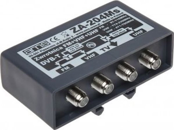 AMS Crossover ZA-204MS για Λήψη Τηλεοπτικού Σήματος DVB-T με Φίλτρο UHF 800MHz
