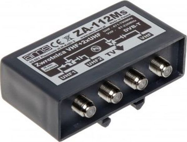 AMS Crossover ZA-112MS Τηλεοπτικό & Ραδιοφωνικό με Φίλτρο UHF 800MHz για DVB-T