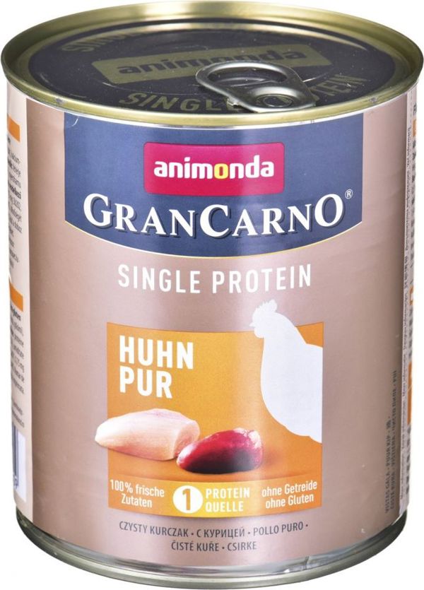 Animonda ANIMONDA GranCarno Single Protein γεύση: κοτόπουλο - κονσέρβα 800g