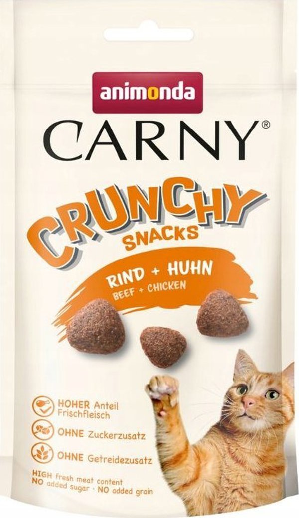 ANIMONDA ΚΟΤ CARNY 50g CRUNCHY SNACKS ΚΟΤΟΠΟΥΛΟ+ΒΟΔΙΝΟ λιχουδιά
