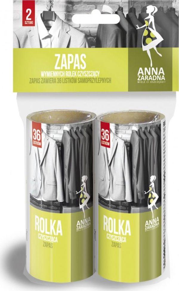 Anna Zaradna Ανταλλακτικά Ρολά Καθαρισμού Ρούχων, 2 Τεμάχια, 36 Φύλλα ανά Ρολό, Λευκό, 18.5cm