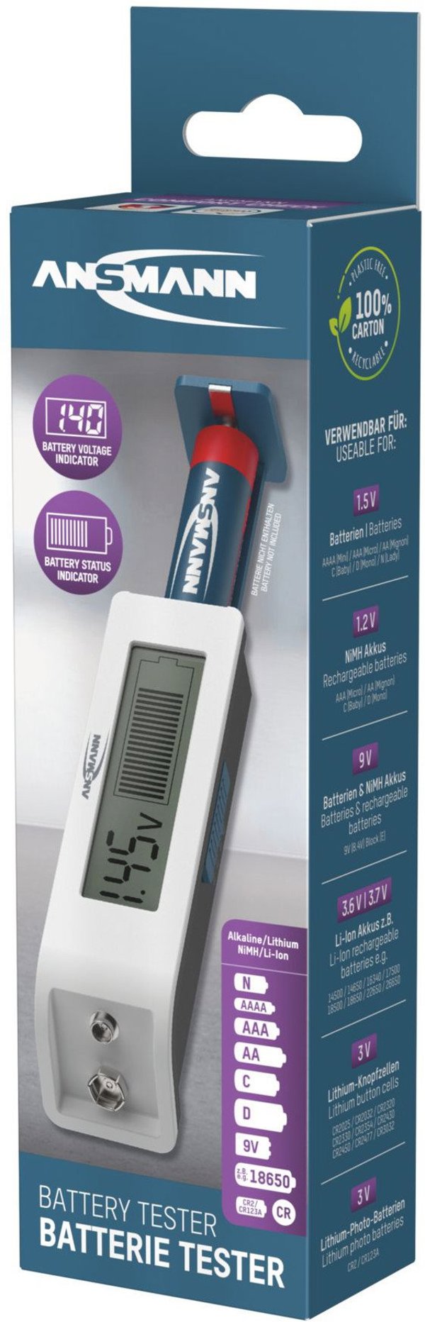 Ansmann Comfort Check Batterietester         1900-0110