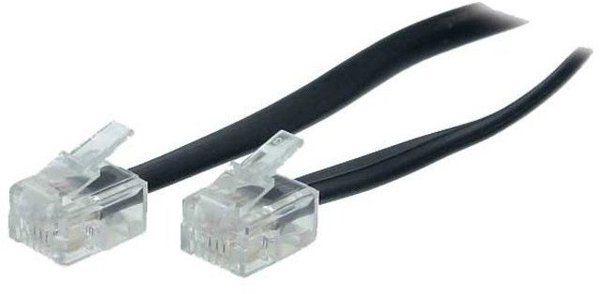 Καλώδιο σύνδεσης RJ11/RJ11 (6/4, 1:1) 1,5m μαύρο (VF v.5)