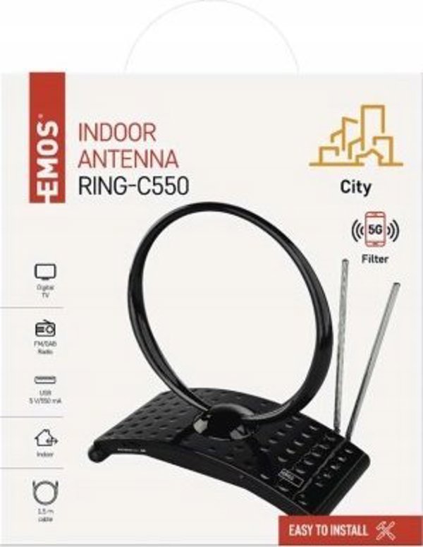 Εσωτερική Κεραία RTV Emos EMOS RING-C550, 0-25 km D