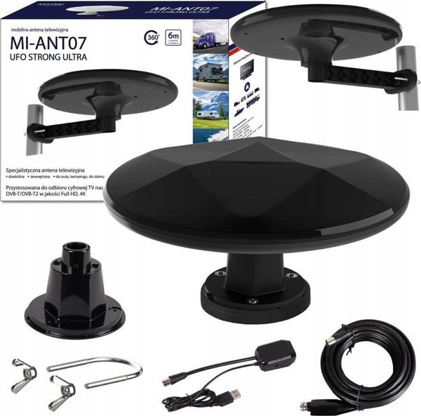 Κεραία RTV Nvox Κεραία mistral mi-ant07 ufo strong ultra μαύρη