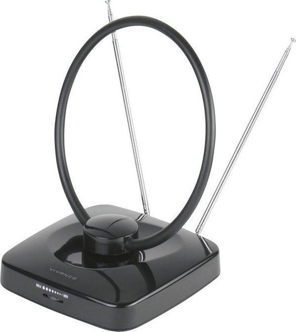 Εσωτερική κεραία Vivanco Vivanco TVA 3040, Μαύρο, 1.5 m, DVB-T,DVB-T2, DAB,DAB+,FM, VHF
