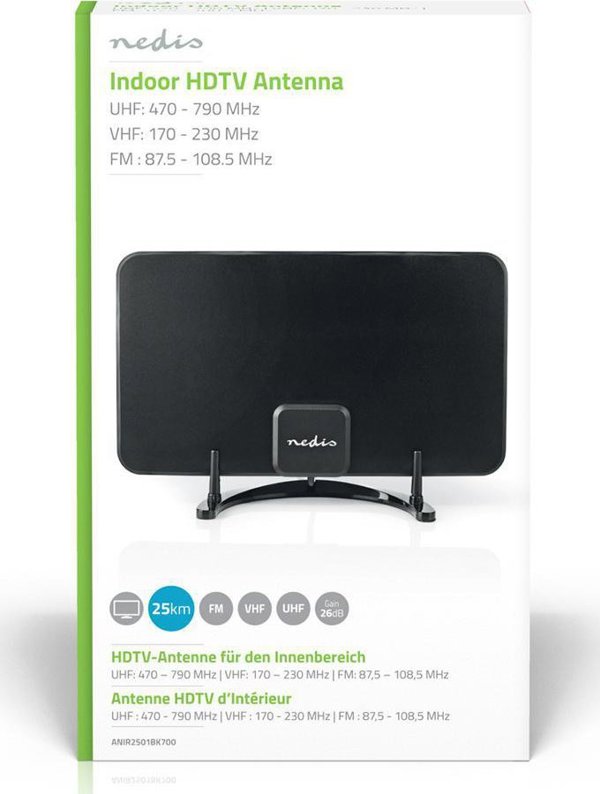 Εσωτερική Κεραία Τηλεόρασης Nedis ANIR2501BK700