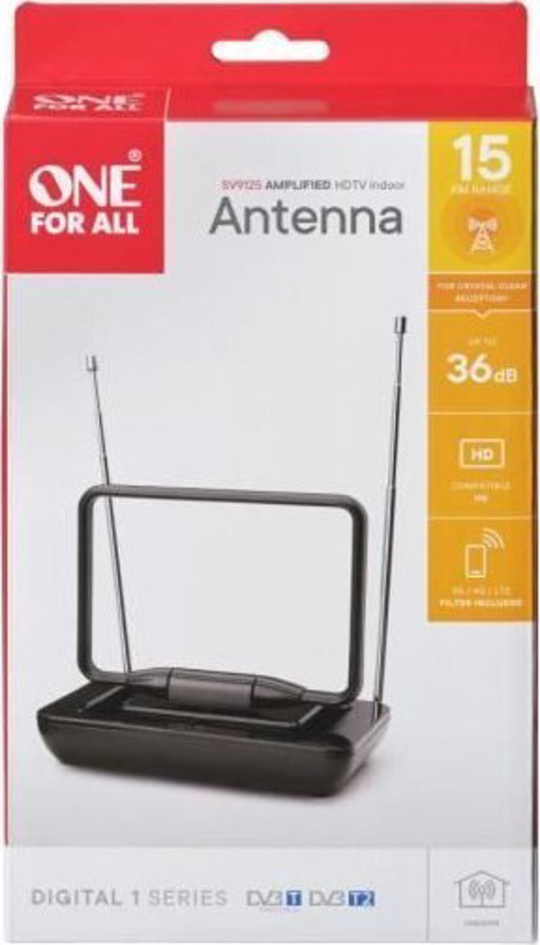 Κεραία RTV One For All Ψηφιακή εσωτερική κεραία ONE FOR ALL HD DVB-T2 ANT 5G / SV9125