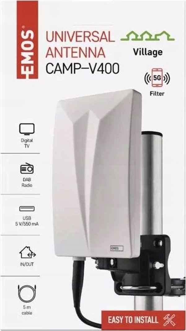 Κεραία Emos Universal Antenna VILLAGE CAMP-V400, DVB