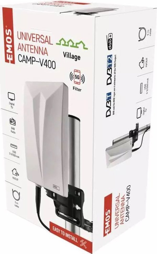 Κεραία Emos Universal Antenna VILLAGE CAMP-V400, DVB
