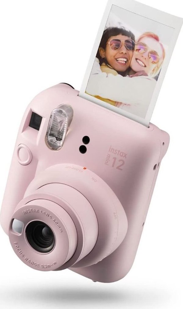 Ψηφιακή φωτογραφική μηχανή FUJIFILM FUJIFILM Momentinis fotoaparatas instax mini 12 BLOSSOM Ροζ+instax mini glossy (10pl)+originalus dėklas