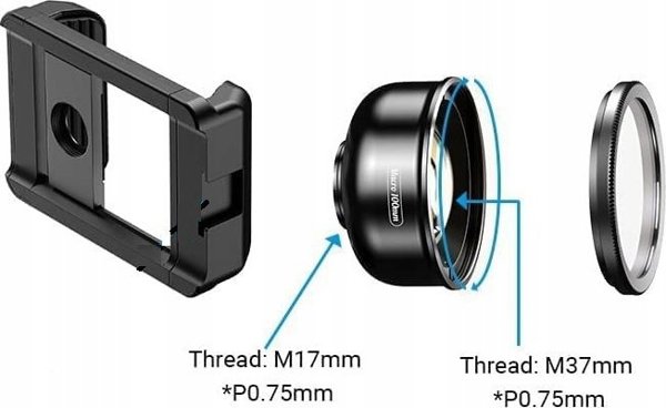 Φακός τηλεφώνου APEXEL APL-HB100CPL 100mm macro CPL (μαύρο)
