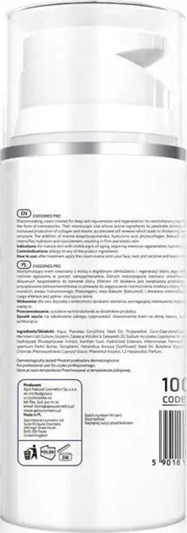 Apis Exosomes Pro Βιοστιμυλούντσι κρεμ ζ ροσλίννιμι εγκόσόμαμι 100ml