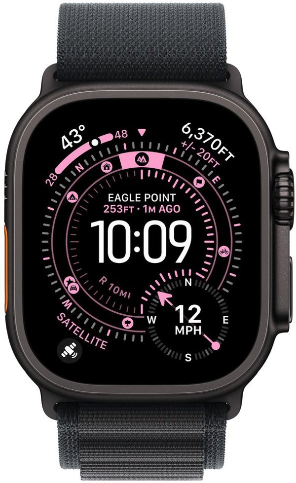 APPLE 49mm Black Alpine�Loop -�Large - Black Titanium Finish