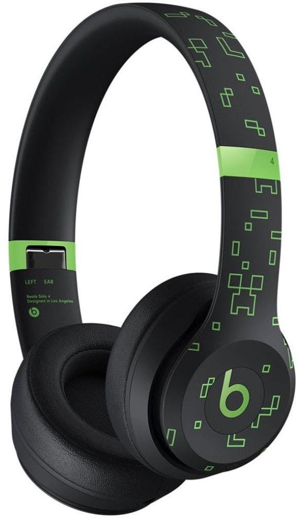 APPLE Beats Solo 4 Minecraft Special Edition Charged Wireless On-Ear Headphones Black, MYJ03ZM/A, Bluetooth