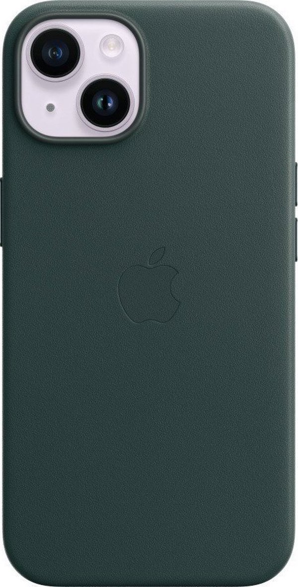 Apple Apple Δερμάτινη θήκη με MagSafe για iPhone 14 – δασικό πράσινο