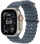 Apple Watch Ultra 3 (GPS + Cellular) 49 mm φυσικό τιτάνιο και μπλε Ocean λουράκι