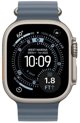 Apple Watch Ultra 3 (GPS + Cellular) 49 mm φυσικό τιτάνιο και μπλε Ocean λουράκι