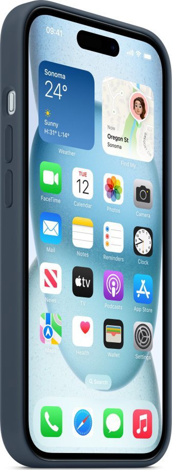 Θήκη σιλικόνης Apple με MagSafe για iPhone 15 - μπλε της καταιγίδας 13115703 194253939337
