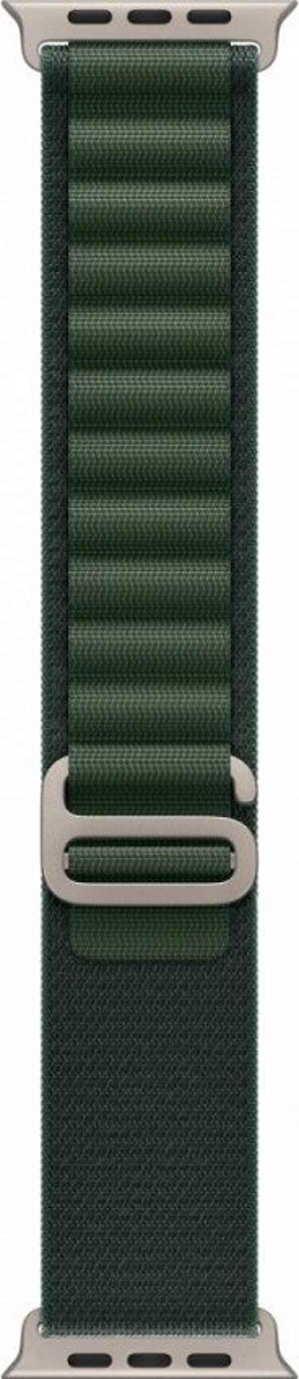 Apple Apple 49mm Σκούρο Πράσινο Alpine Loop - Μεσαίο - Φυσικό Φινίρισμα Τιτανίου