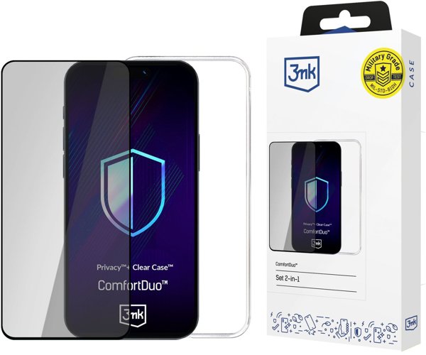 Apple iPhone 15 Plus - 3mk ComfortDuo Privacy Clear