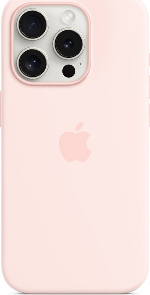 Θήκη σιλικόνης Apple με MagSafe για iPhone 15 Pro - ανοιχτό ροζ