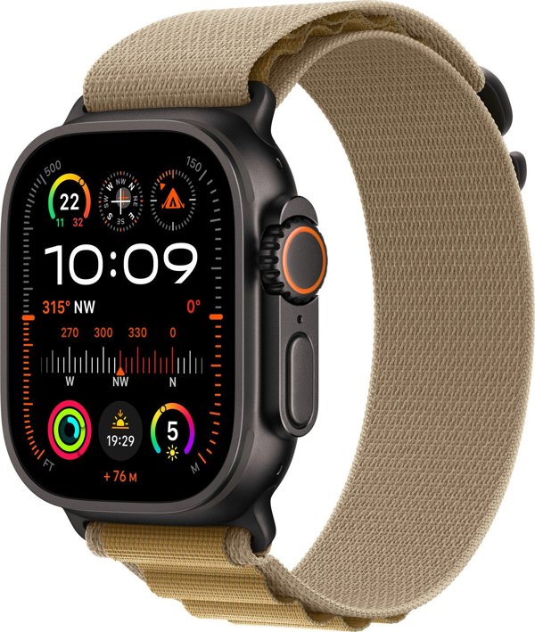 APPLE 49mm Μπεζ AlpineLoop -Μικρό - Μαύρο Φινίρισμα Τιτανίου